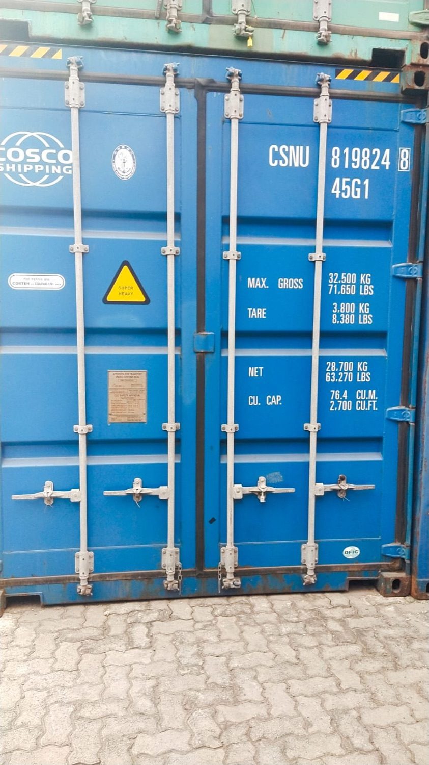 COSCO liner container booked for the India sailing